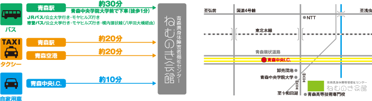 ねむのき会館　アクセス図